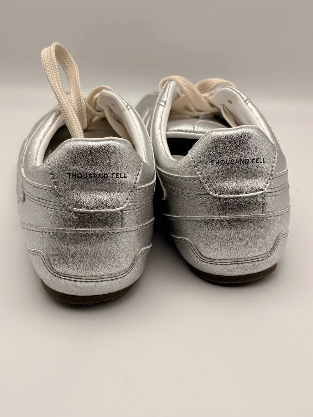 NWT Thousand Fell Driver Metallic Silver Women’s Sneakers Size 8.5 Vegan
